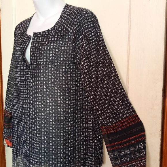 Sanctuary Black and Orange Blouse - Picture 2 of 7